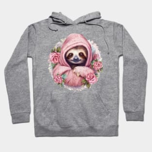 Pink Christmas Sloth Hoodie